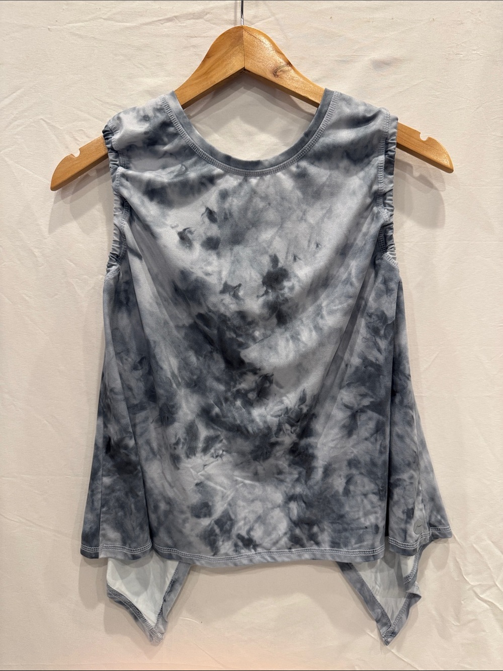 Gottex Gray Tie-Dye Sleeveless Tank M Asymmetrical Hem